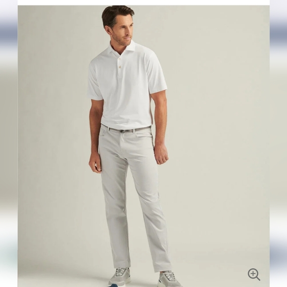 Peter Millar Summer Comfort Solid Performance Polo White Crown Sport - Picture 10 of 10